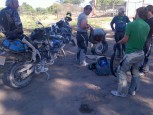 The first puncture in Namibia